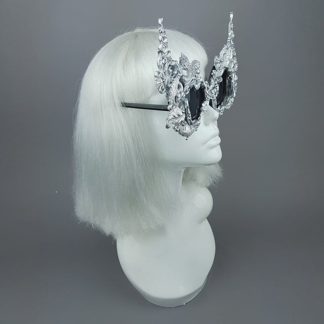 "Gothica" Silver Filigree Ornate Sunglasses