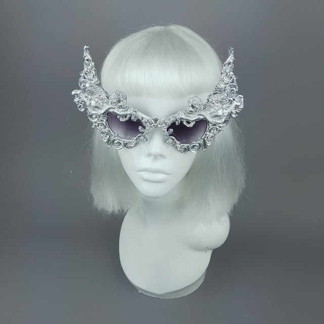 "Decadence" Outrageous Silver Filigree Sunglasses