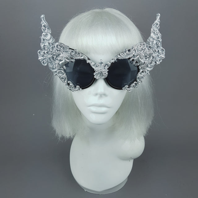 "Mystique" Silver Unicorn Filigree Sunglasses