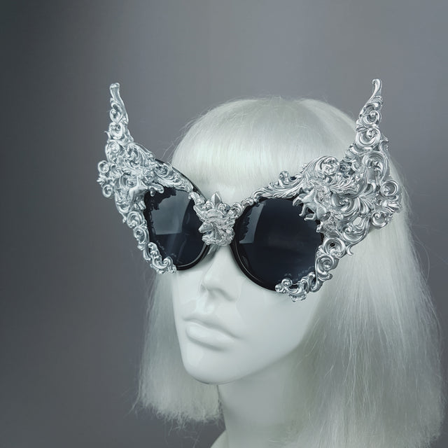 "Mystique" Silver Unicorn Filigree Sunglasses