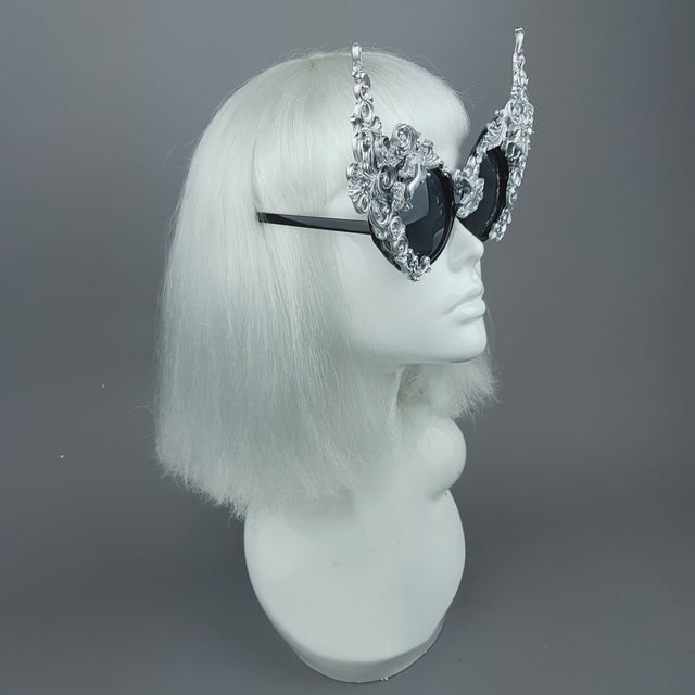 "Mystique" Silver Unicorn Filigree Sunglasses