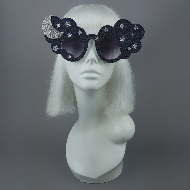 "Bewitch" Glitter Moon, Stars & Cloud Sunglasses