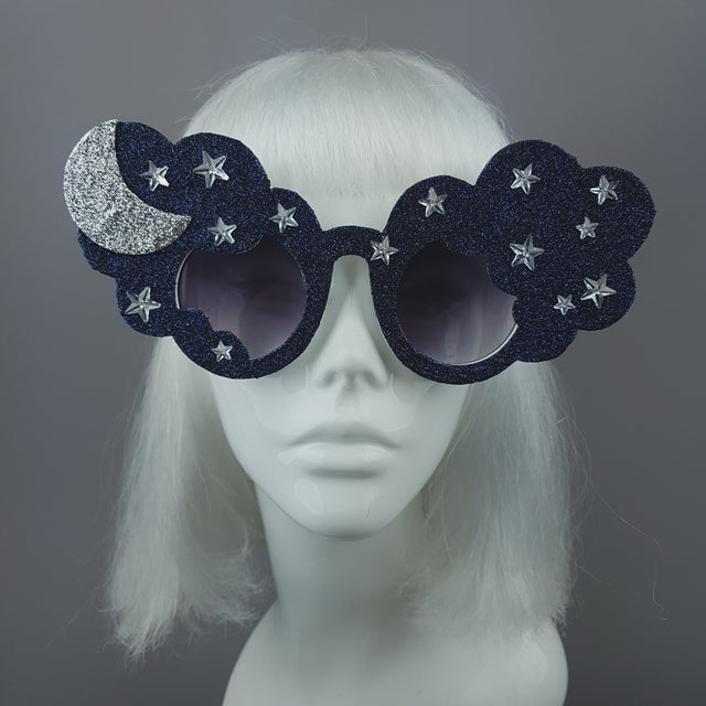 "Bewitch" Glitter Moon, Stars & Cloud Sunglasses