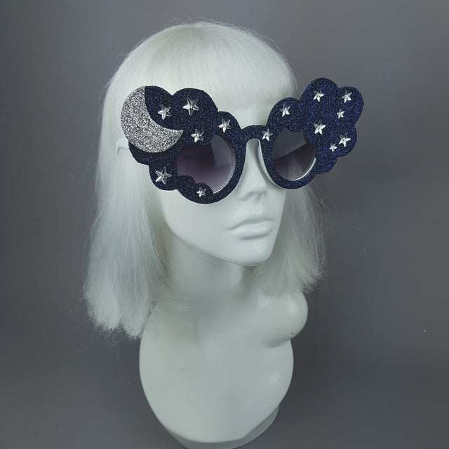 "Bewitch" Glitter Moon, Stars & Cloud Sunglasses