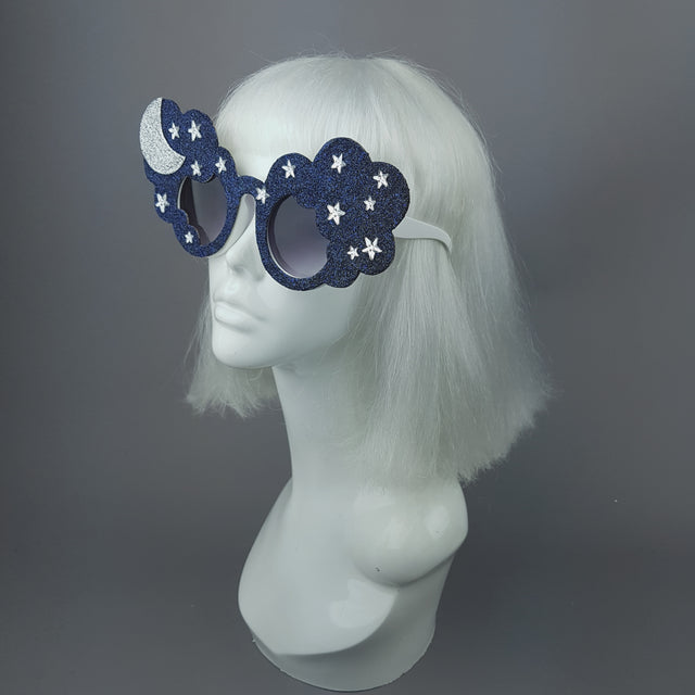 "Bewitch" Glitter Moon, Stars & Cloud Sunglasses
