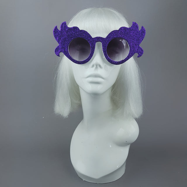 PICK ANY COLOUR Glitter! Ornate Shaped Sunglasses