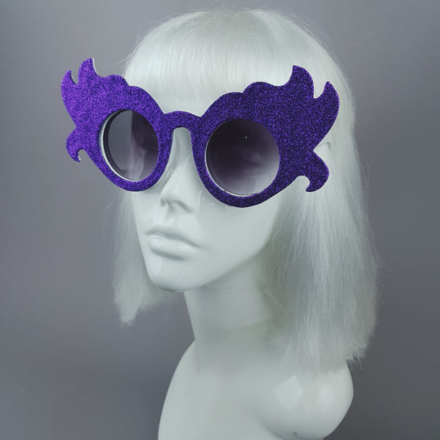 PICK ANY COLOUR Glitter! Ornate Shaped Sunglasses