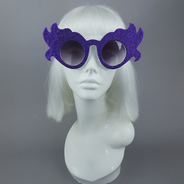 PICK ANY COLOUR Glitter! Ornate Shaped Sunglasses