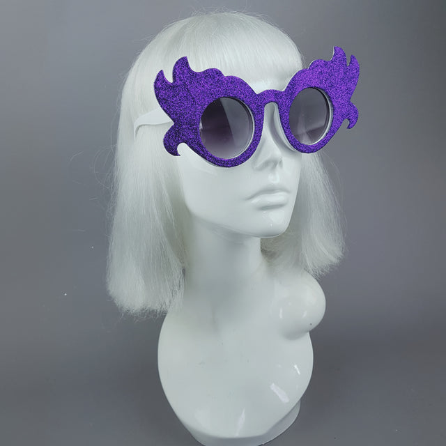 PICK ANY COLOUR Glitter! Ornate Shaped Sunglasses