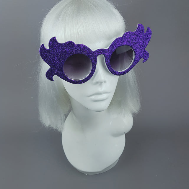 PICK ANY COLOUR Glitter! Ornate Shaped Sunglasses