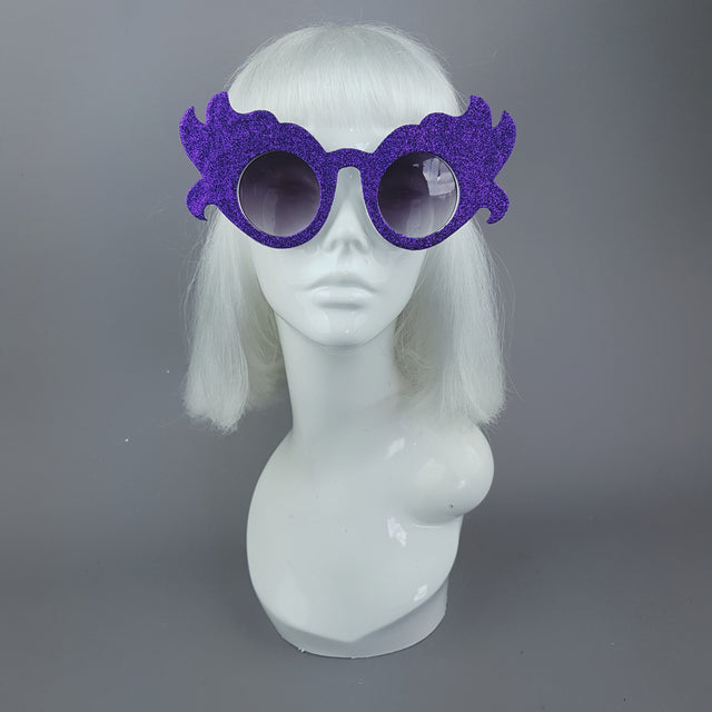 PICK ANY COLOUR Glitter! Ornate Shaped Sunglasses