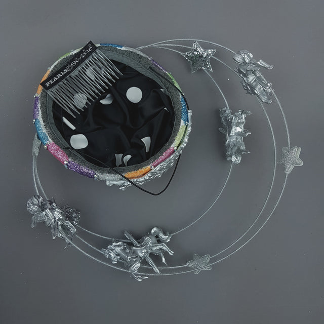 "CandyFloss Dreams" Pastel Circus Carousel Wired Veil Hat