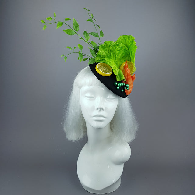 "Crevette" Prawn & Lemon Salad Fascinator Hat