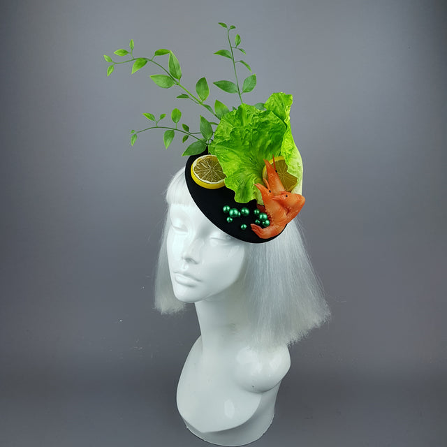 "Crevette" Prawn & Lemon Salad Fascinator Hat