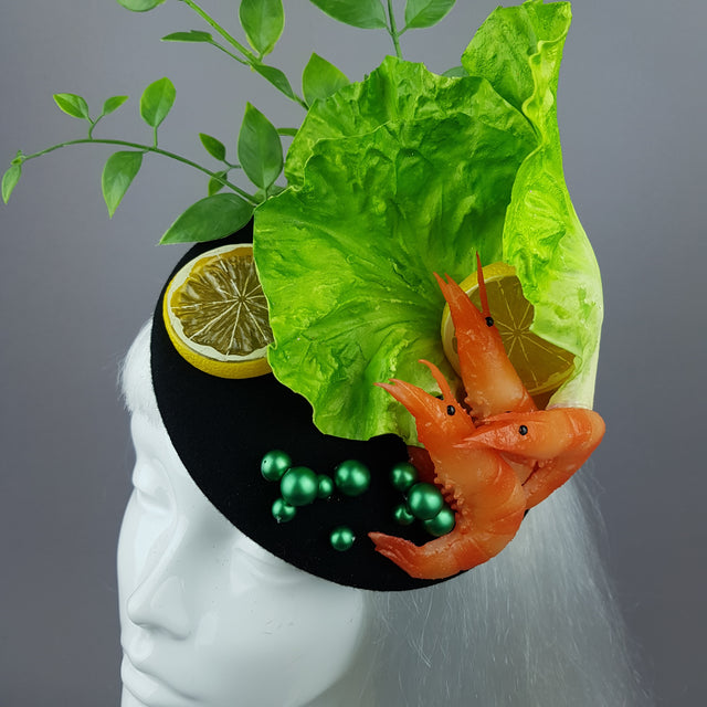 "Crevette" Prawn & Lemon Salad Fascinator Hat