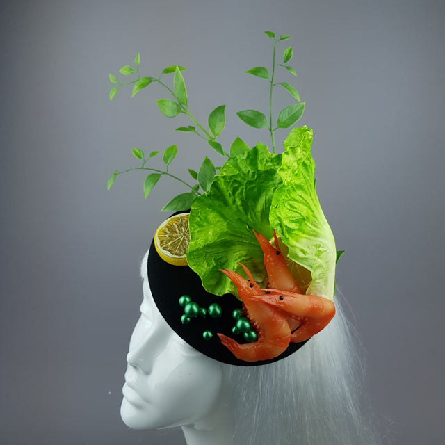 "Crevette" Prawn & Lemon Salad Fascinator Hat