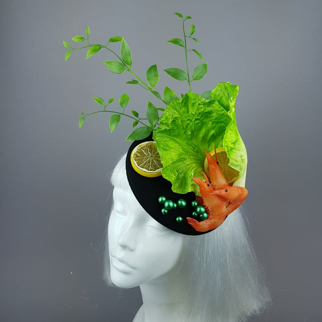 "Crevette" Prawn & Lemon Salad Fascinator Hat