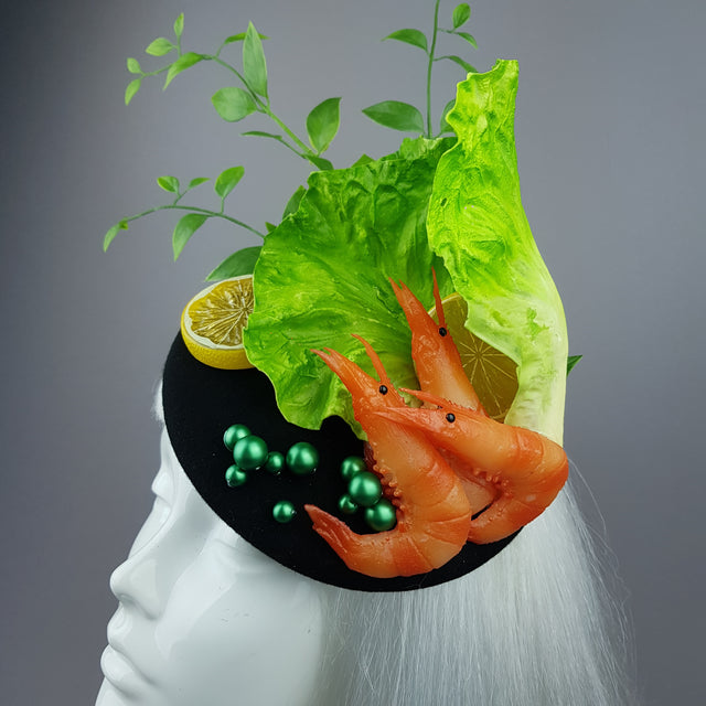"Crevette" Prawn & Lemon Salad Fascinator Hat