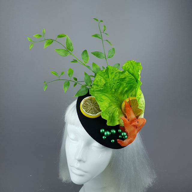 "Crevette" Prawn & Lemon Salad Fascinator Hat