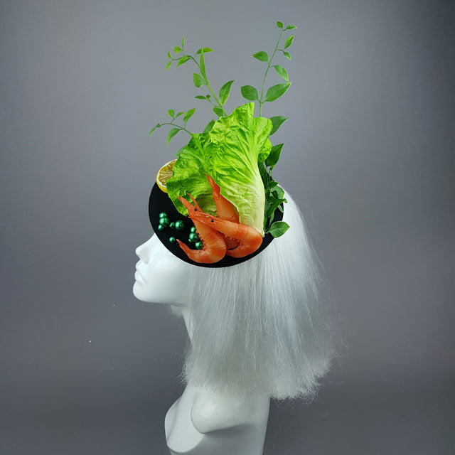 "Crevette" Prawn & Lemon Salad Fascinator Hat