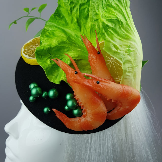 "Crevette" Prawn & Lemon Salad Fascinator Hat