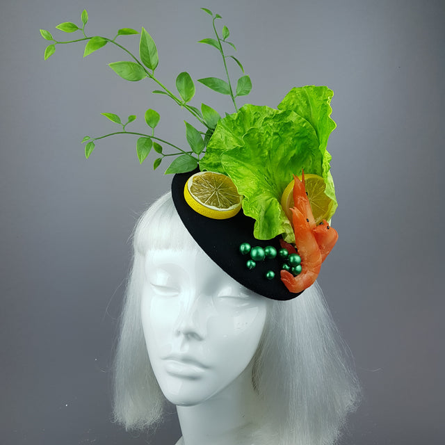 "Crevette" Prawn & Lemon Salad Fascinator Hat