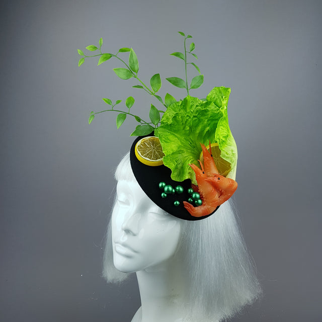 "Crevette" Prawn & Lemon Salad Fascinator Hat