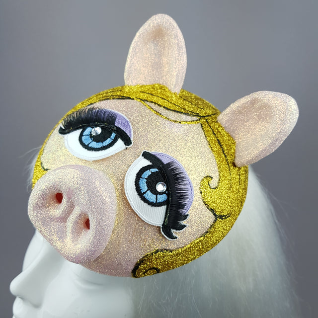 Pink Pig Fascinator Hat
