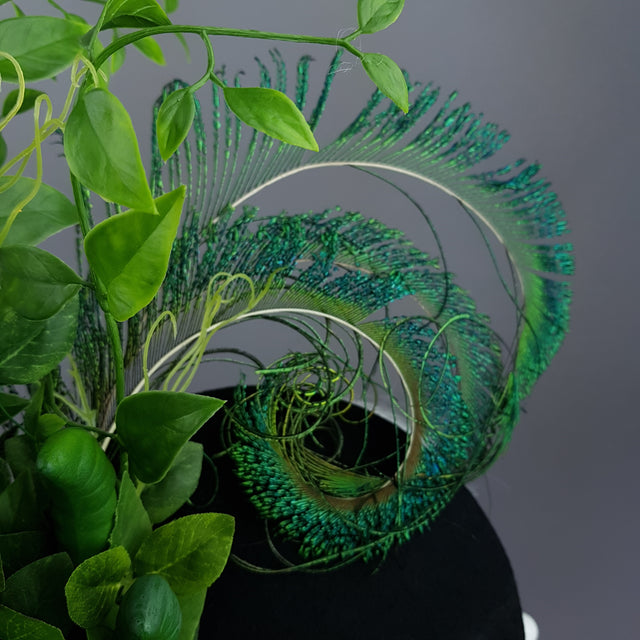 "Sugar Snap" Peas, Peapod and Leaf Fascinator Hat