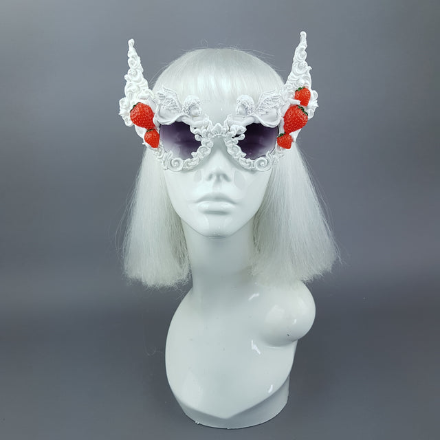 "Heavenly" Strawberries & Cream Cherub Filigree Sunglasses