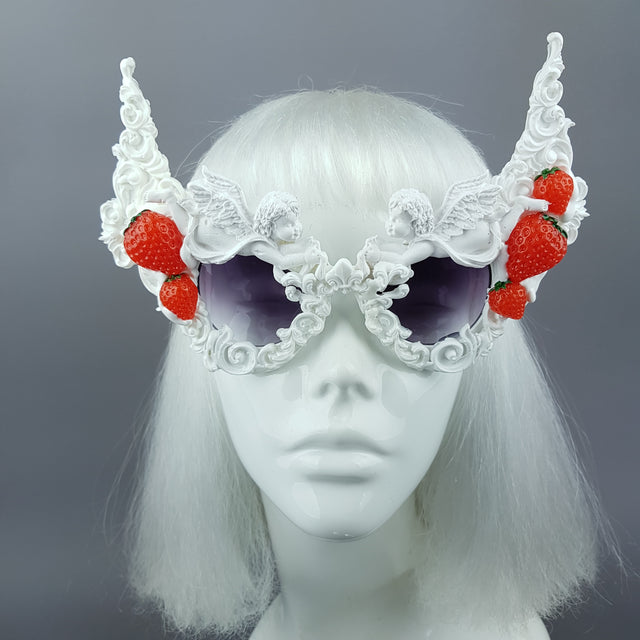 "Heavenly" Strawberries & Cream Cherub Filigree Sunglasses