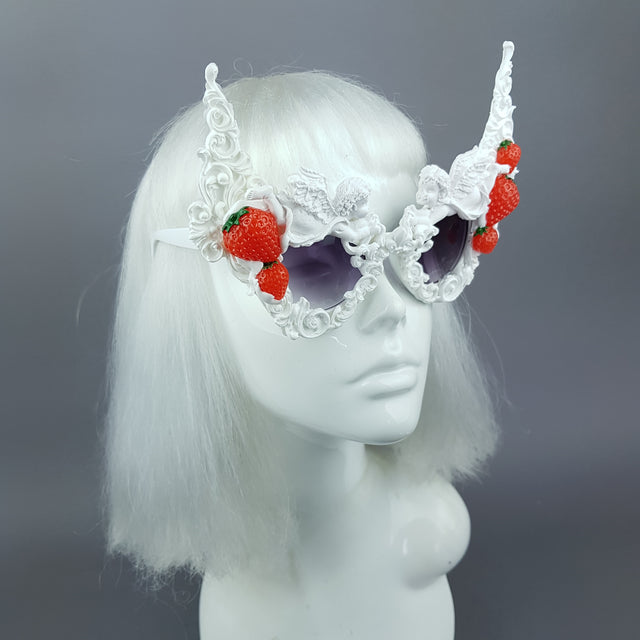 "Heavenly" Strawberries & Cream Cherub Filigree Sunglasses