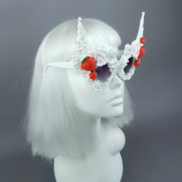 "Heavenly" Strawberries & Cream Cherub Filigree Sunglasses