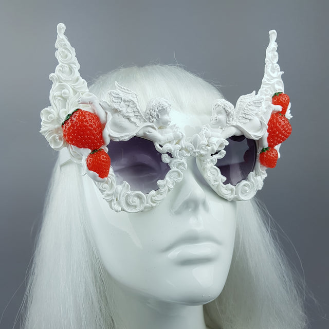 "Heavenly" Strawberries & Cream Cherub Filigree Sunglasses