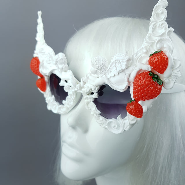 "Heavenly" Strawberries & Cream Cherub Filigree Sunglasses