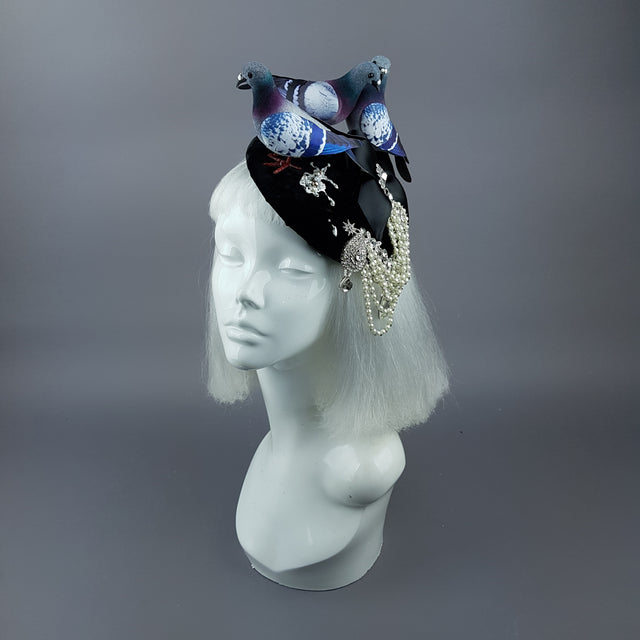"Merde" Quirky Chic Pigeon Poop Fascinator Hat