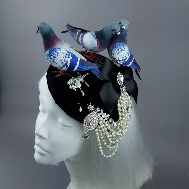 "Merde" Quirky Chic Pigeon Poop Fascinator Hat