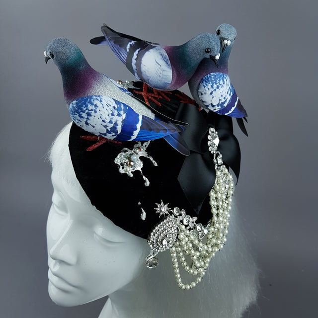 "Merde" Quirky Chic Pigeon Poop Fascinator Hat