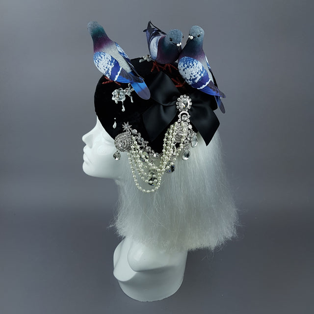 "Merde" Quirky Chic Pigeon Poop Fascinator Hat