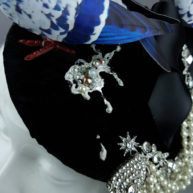 "Merde" Quirky Chic Pigeon Poop Fascinator Hat