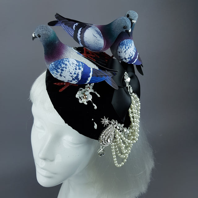 "Merde" Quirky Chic Pigeon Poop Fascinator Hat
