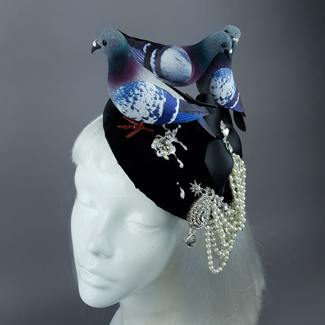 "Merde" Quirky Chic Pigeon Poop Fascinator Hat