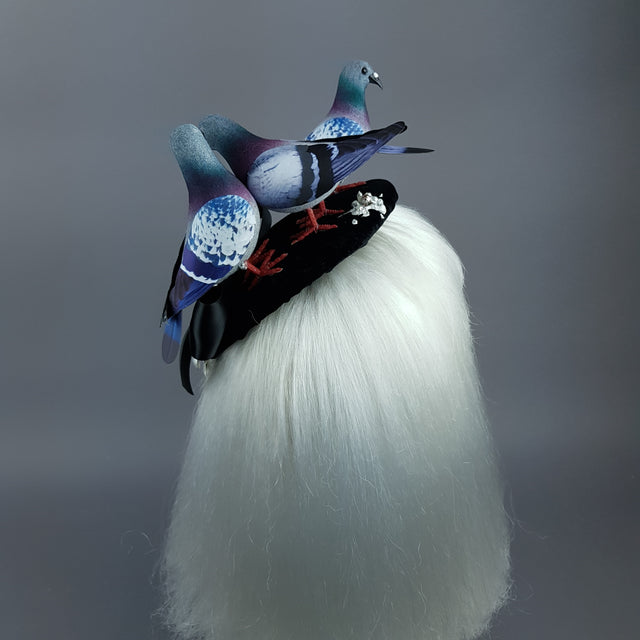 "Merde" Quirky Chic Pigeon Poop Fascinator Hat