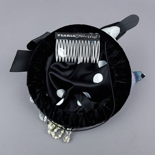 "Merde" Quirky Chic Pigeon Poop Fascinator Hat