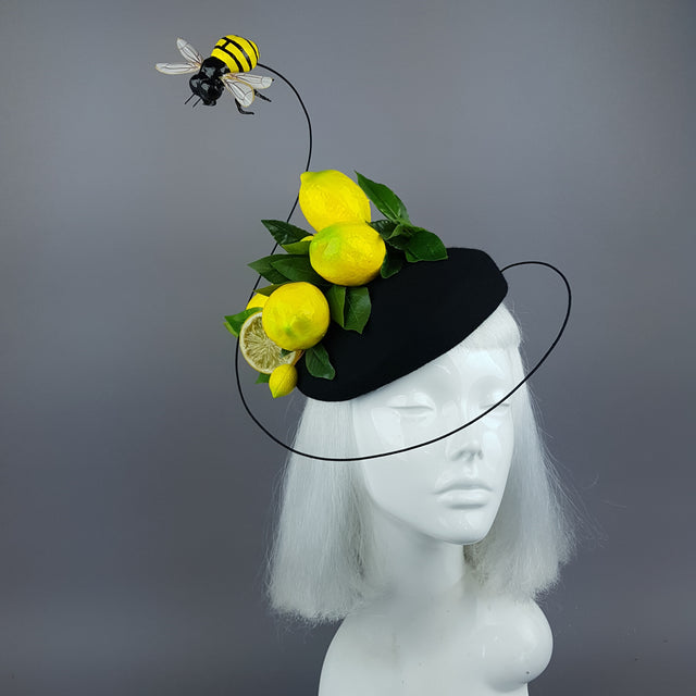 "Amarillo" Lemon & Bee Fascinator Hat