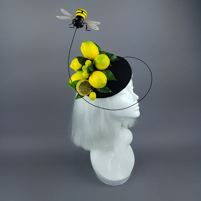 "Amarillo" Lemon & Bee Fascinator Hat