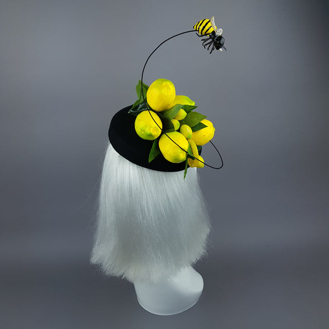 "Amarillo" Lemon & Bee Fascinator Hat