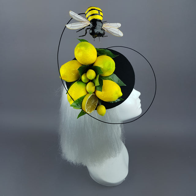"Amarillo" Lemon & Bee Fascinator Hat