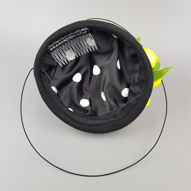 "Amarillo" Lemon & Bee Fascinator Hat