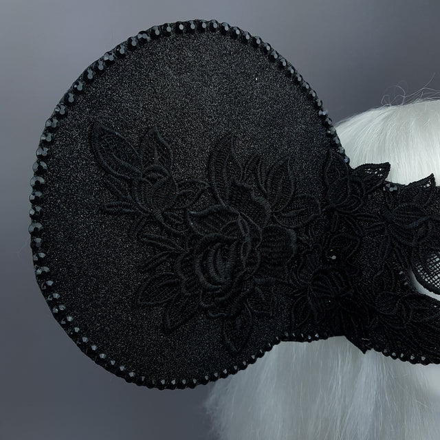 "Kiore" Black Giant Mouse Ears Mask